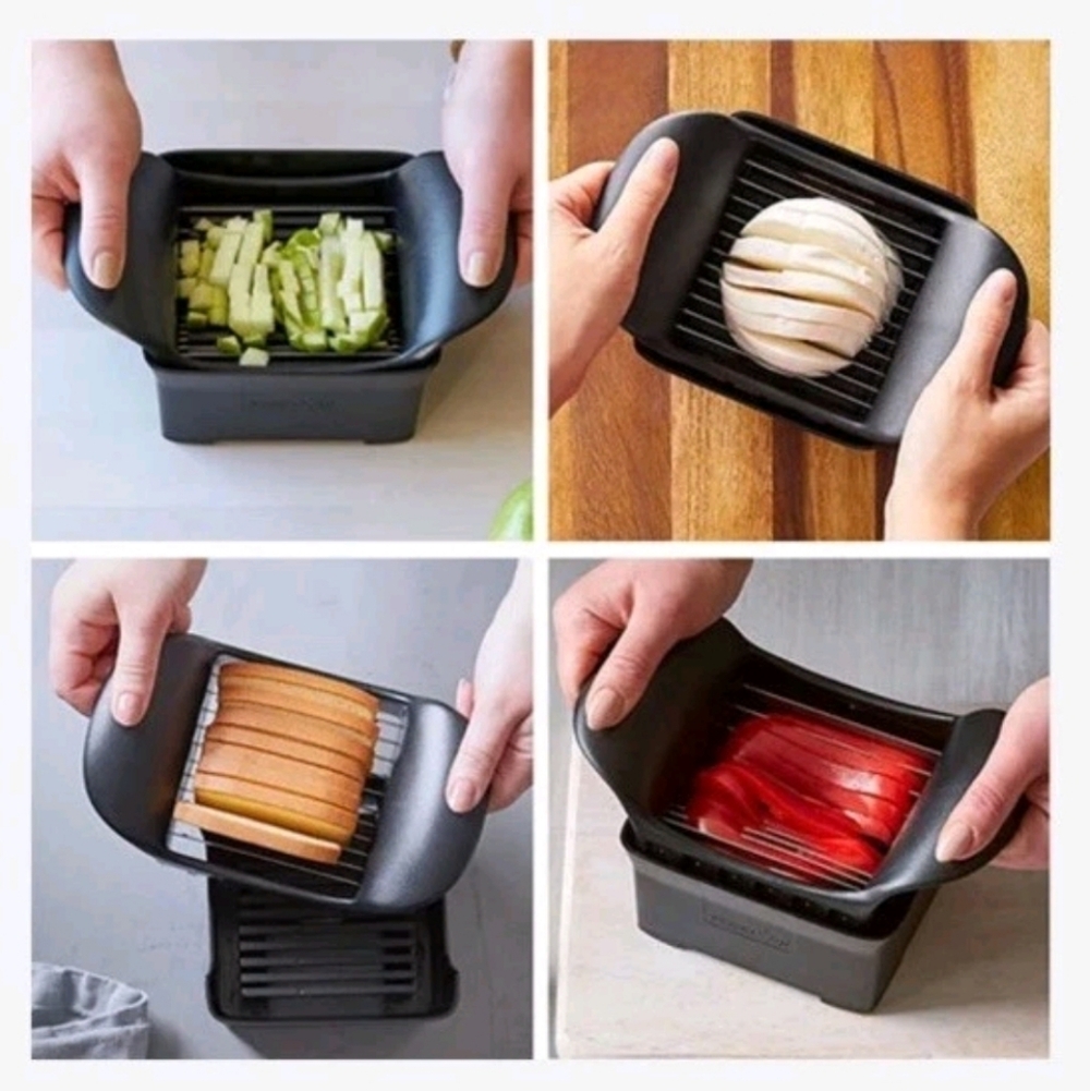 Pampered Chef Quick Slice Vegetable Slicer, With Blade Cover